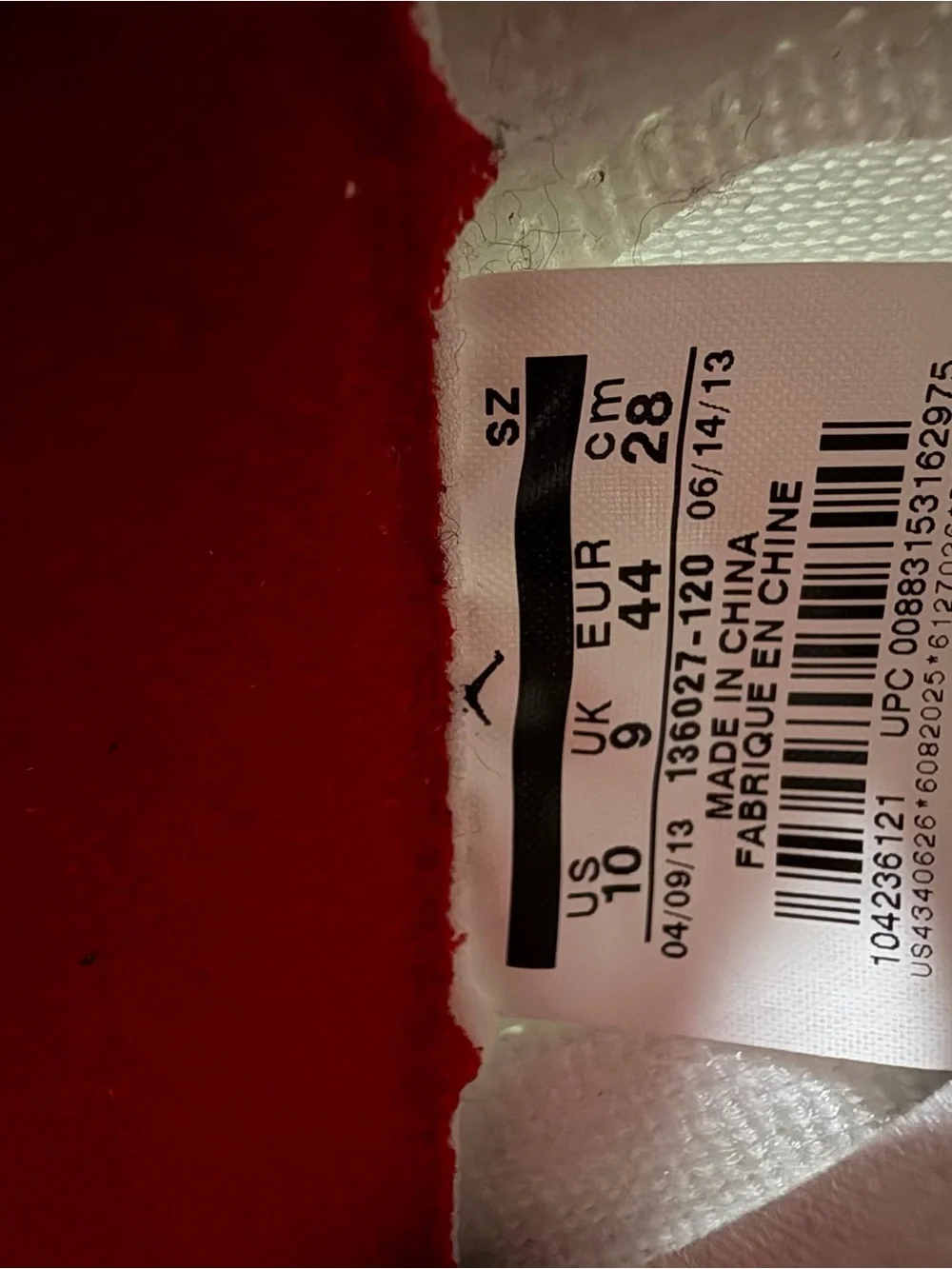 Size 10 M - Air Jordan 5 Retro 2013 Fire Red Black Tongue - Og Box -